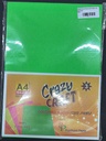 Fluorescent Colour Paper Double Sided, A4 Size, 80 Gsm, Green Colour (Pack of 100) Use for Arts / Crafts & Printing.