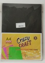 INC Fluorescent Paper Black Colour A4 80 Gsm (Pack Of 100)