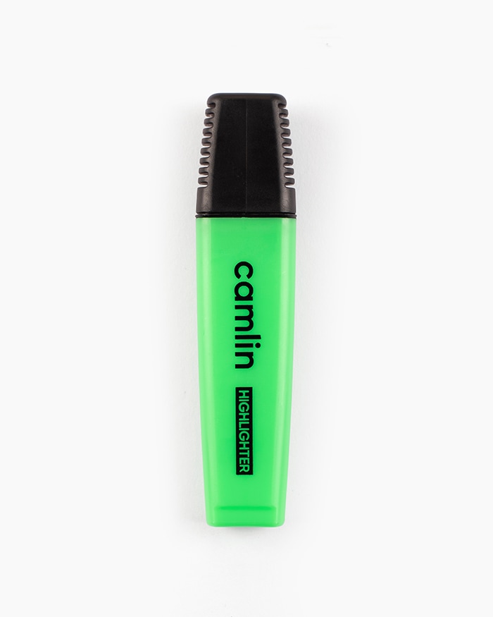 Camlin Highlighter Marker Pen Green Colour (Pack Of 10)