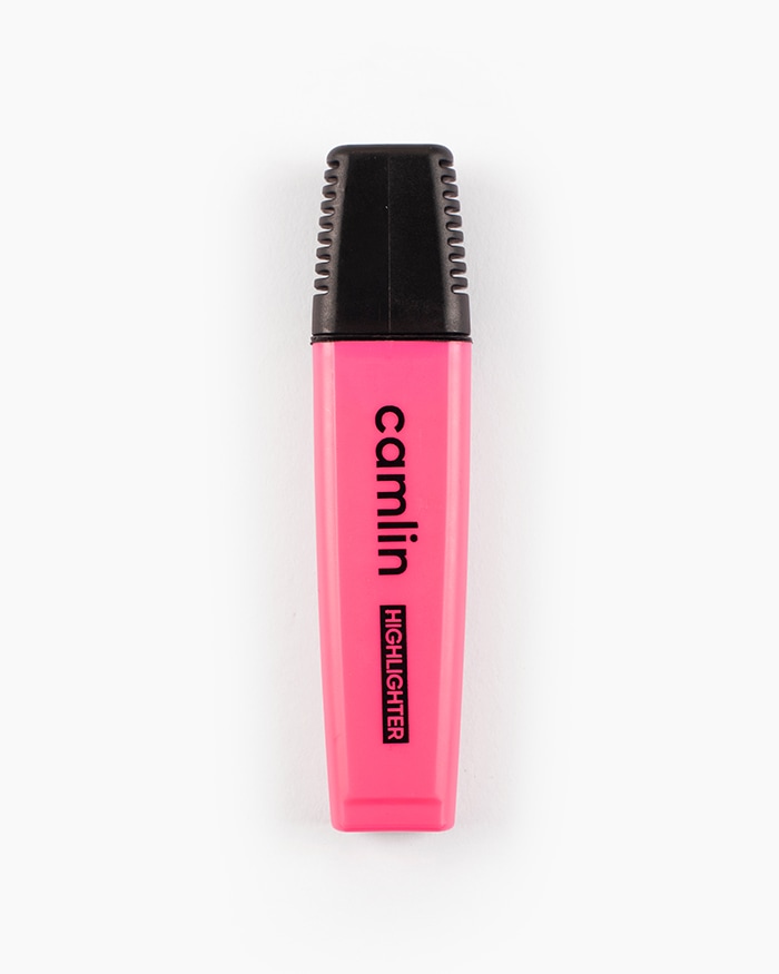 Camlin Highlighter Marker Pen Pink Colour (Pack Of 10)