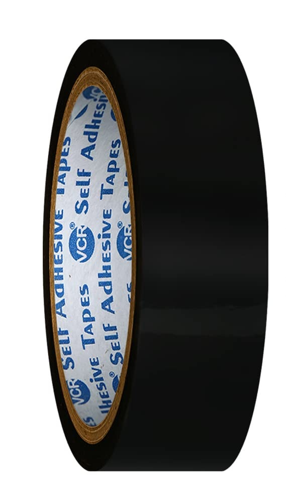 Redking Black Colour Cellotape 1 Inch 24mm x 36 Meter (Pack of 12)