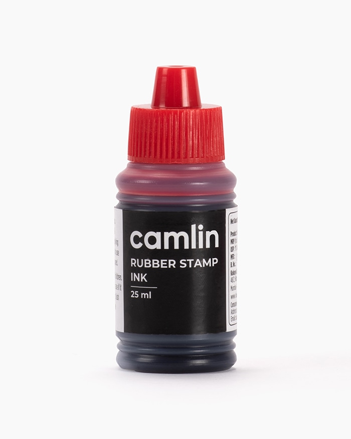 Camlin Rubber Stamp Pad Ink Red Colour 25 ml 