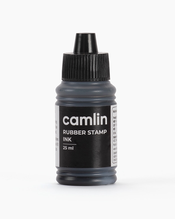 Camlin Rubber Stamp Pad Ink Black Colour 25 ml