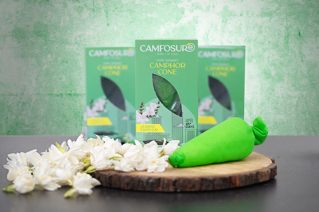 Camfosure Jasmin Camphor Cone (Air Freshener & Mosquito Repellent)