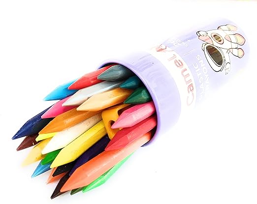 Camel Plastic Crayons Assorted 28 Shades 