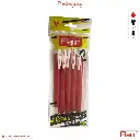 Flair Ezee Click Ball Pen Red-Pack Of 5