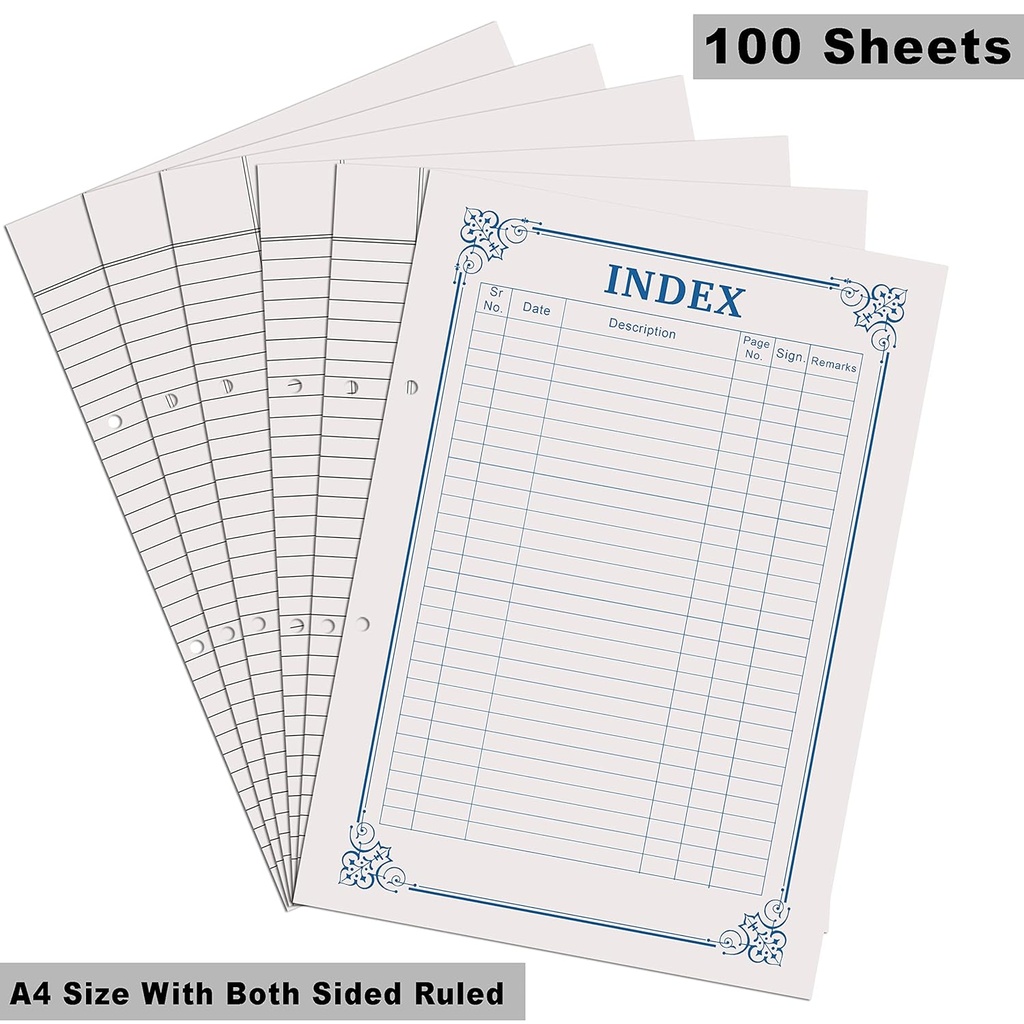 Project Paper A4 Double Side Ruled Paper Plain (Pack of 100)