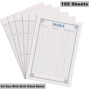 Project Paper A4 Double Side Ruled Paper Plain (Pack of 100)