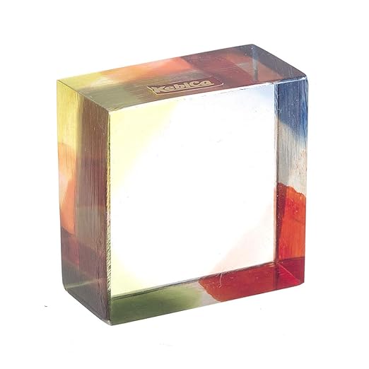 Kebica Cuboid Shape Acrylic Paper Weight Rainbow Color (No.10)