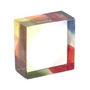 Kebica Cuboid Shape Acrylic Paper Weight Rainbow Color (No.10)