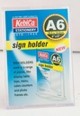 Kebica Appointment Stand, Oval Base Sign Holder Double Sided, Size A6 (6x4) Pillar Stand