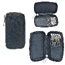 Kebica Leather Key Purse, Size 4x3.5 Inch, 6 Hook's Key Holder Black Colour (No.220)