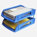 Kebica Paper Tray Set Of 2 Pc (No.2030) (Blue & Gray Colour)