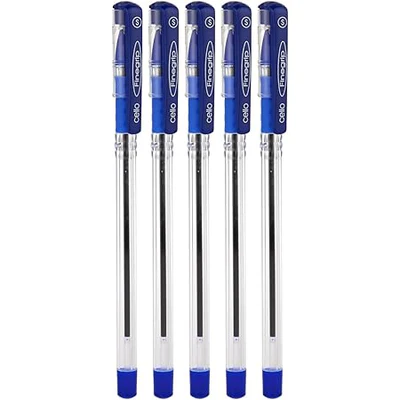 Cello Finegrip Ball Pen Blue Colour 0.7mm (Pack Of 5)