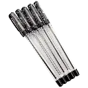 Cello Finegrip Ball Pen Black Colour 0.7mm (Pack Of 5)