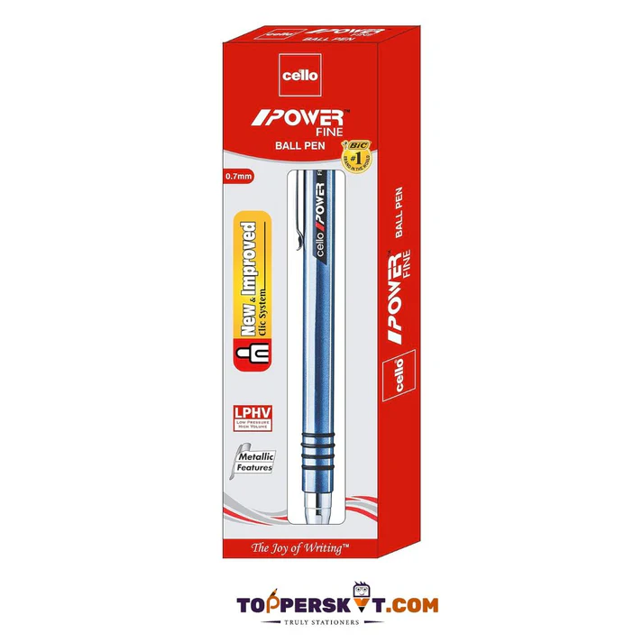 Cello Power Fine Ball Pen Blue Colour 0.7mm (Pack Of 1)