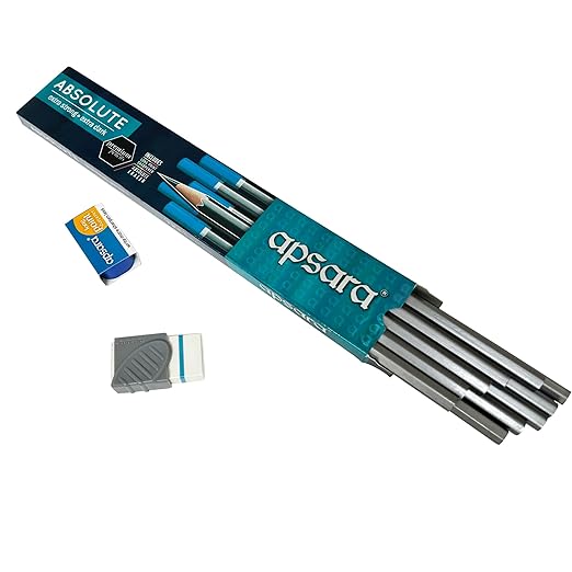 Apsara Absolute Premium Pencils Extra Strong / Extra Dark (Pack Of 10)