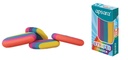 Apsara Stripes Coloured Non Dust Eraser (Pack Of 10)