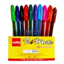 Cello Tri-mate Ball Pen 1mm Assorted 10 Shades (Pack Of 10)