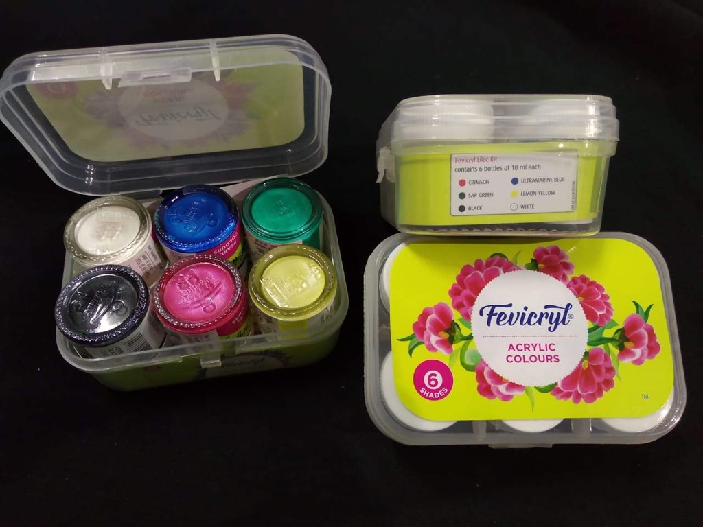 Fevicryl Acrylic Colours Lilac Kit 6 Shades