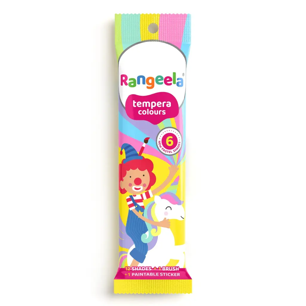 Pidilite Rangeela Tempera Pastel Water Colours Unicorn 12 Shades+1 Brush