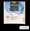 Pidilite Fevicryl Fine Art Canvas Board 4''x4'' for Painting (White Colour)
