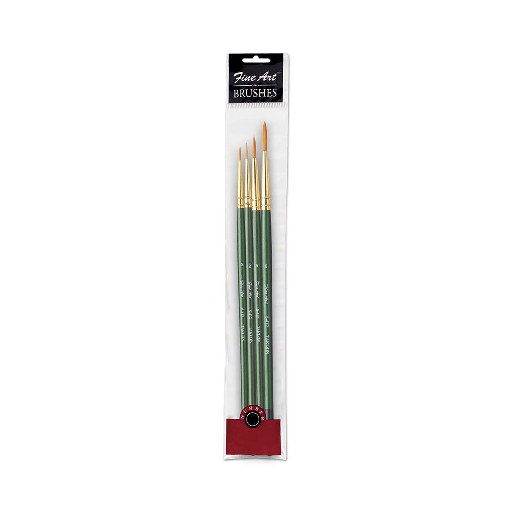 Pidilite Fevicryl Fine Art Paint Brush Round Shape (Set Of 4)