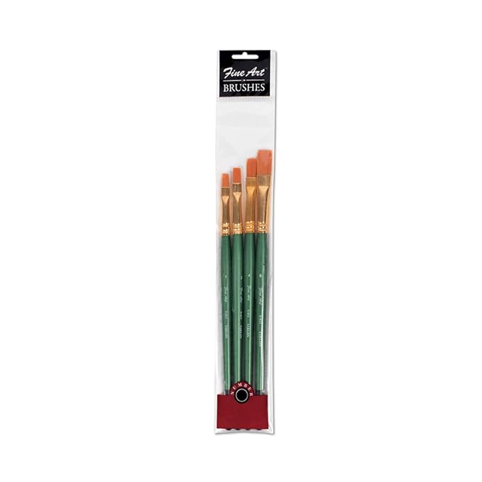 Pidilite Fevicryl Fine Art Paint Brush Flat (Set Of 4)