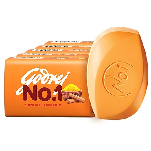 Godrej No.1 Sandal Turmeric Soap 100gm (Pack Of 5)