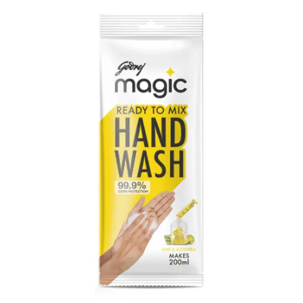 Godrej Mr.Magic Ready to Mix Hand Wash Refill Pouch (Lime & Aloevera) 9gm