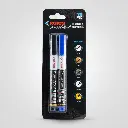 Kores Permanent Marker Pen (Pack Of 2) Black & Blue Colour