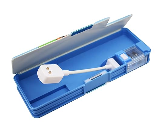 China Multipurpose Magnetic Stylish Pencil Box with LED Light Compass