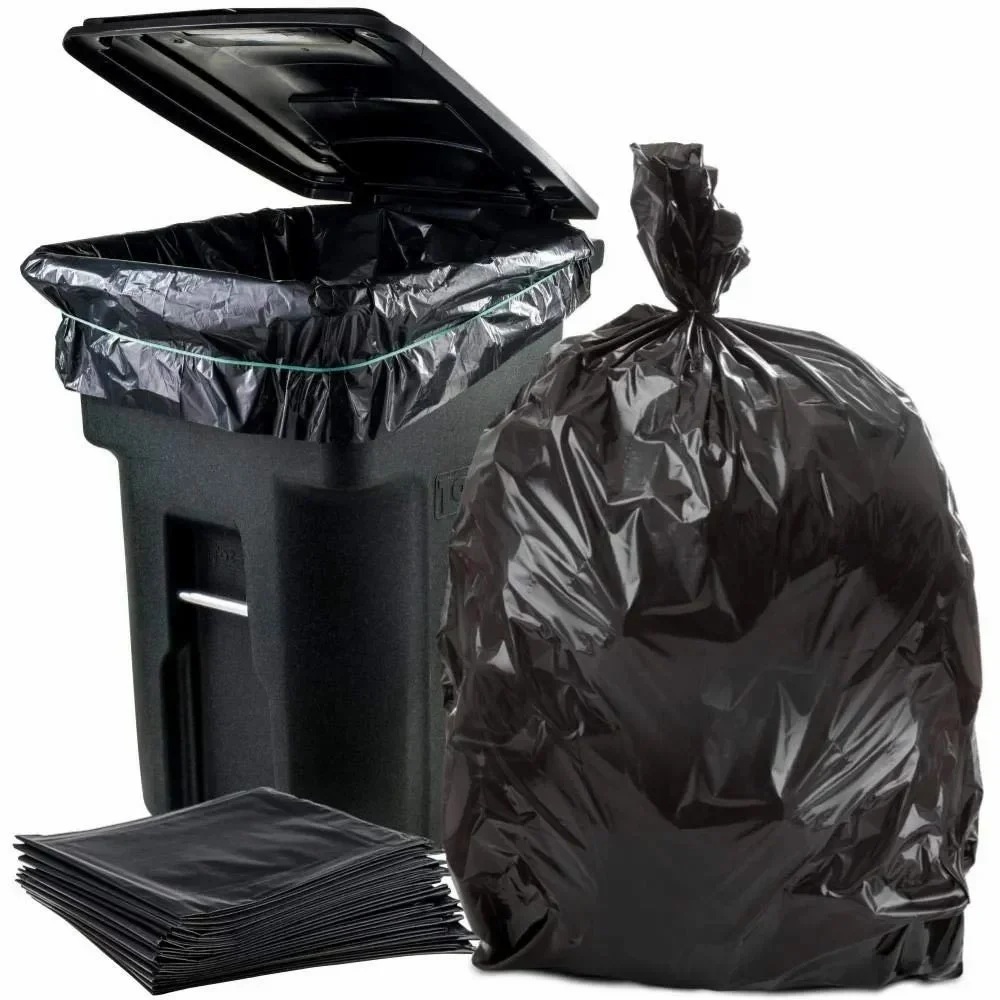 Black Plastic Garbage Bag Size 19x21 Inch (Pack Of 1 Kg) Dustbin Waste Bag