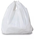 Milky White Plastic Handle Bag, Size 9x13 Inch (1kg)