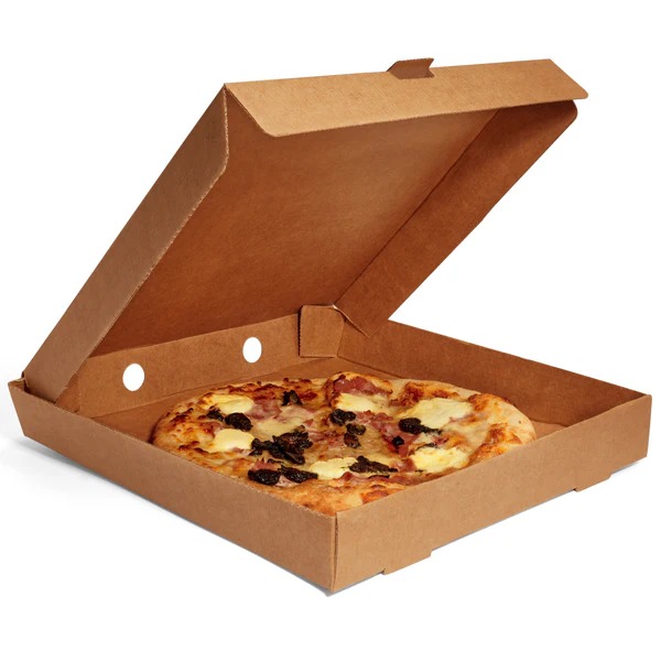 Pizza Box Plan Corrugated Brown 12x12x2 Inch (Pack Of 100)