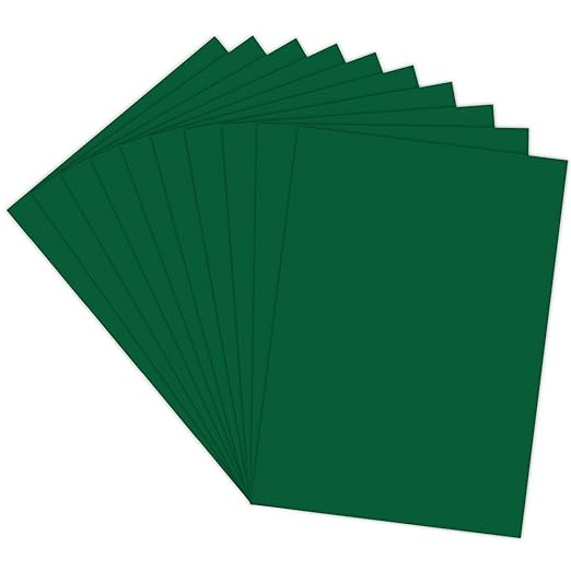 Pastel Colour Paper A3 Size 160 Gsm Dark Green Colour Double Sided (Pack Of 20)
