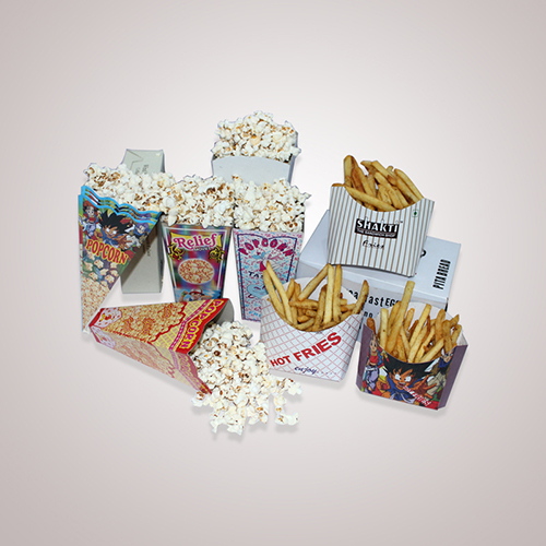 Popcorn Box Multi Printed Duplex Base (Pack Of 50)