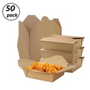 Paper Food Box/Meal Box, Big Size 7.75x5.5x2 Inch (Pack Of 50)