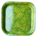 Paper Plates Square Green Leaf, Multi Lamination 6x6 (Pack Of 25)