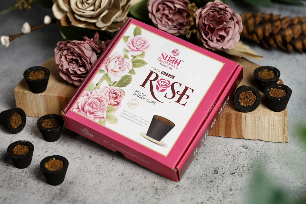 Rose Premium Dhoop Cups (Pack Of 12)