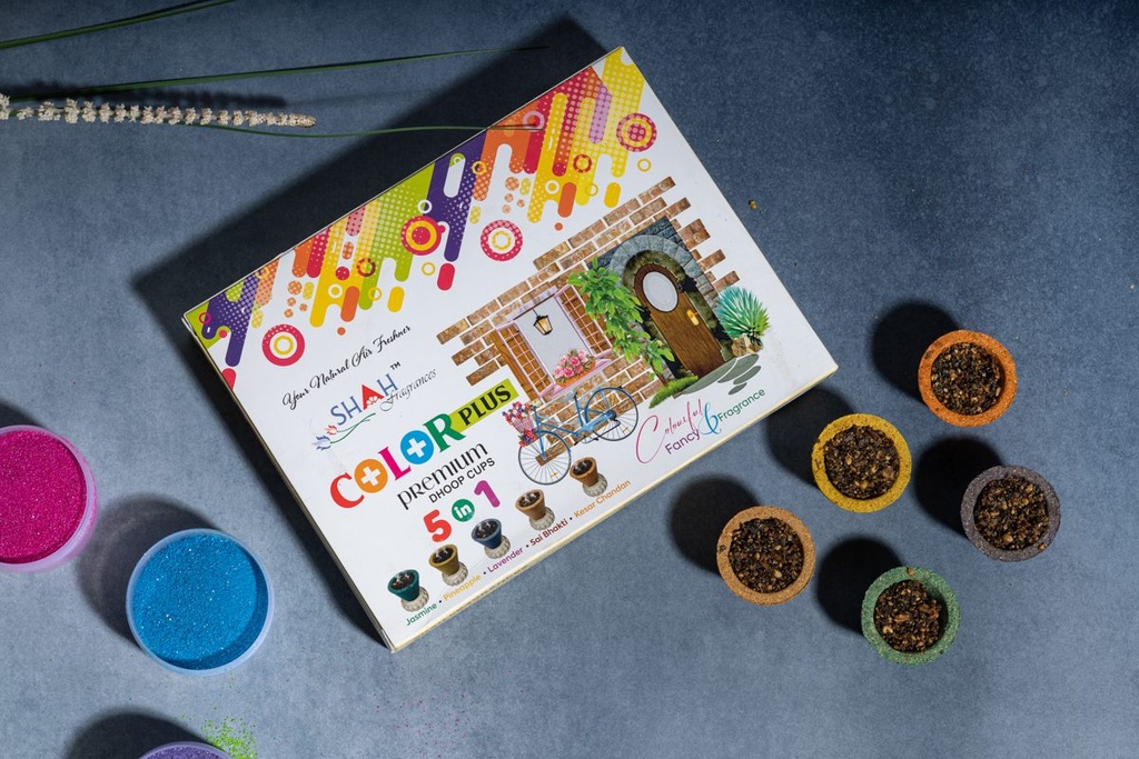 Color Plus 5in1 Premium Dhoop Cups (Pack Of 12)