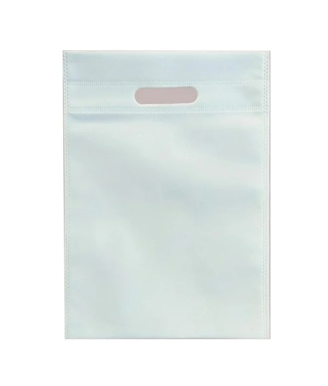 Non Woven D Cut Carry Bag Plain White 9x12 Inch (Pack Of 200)