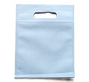Non Woven D Cut Carry Bag Plain White 14x19 Inch (Pack Of 100)
