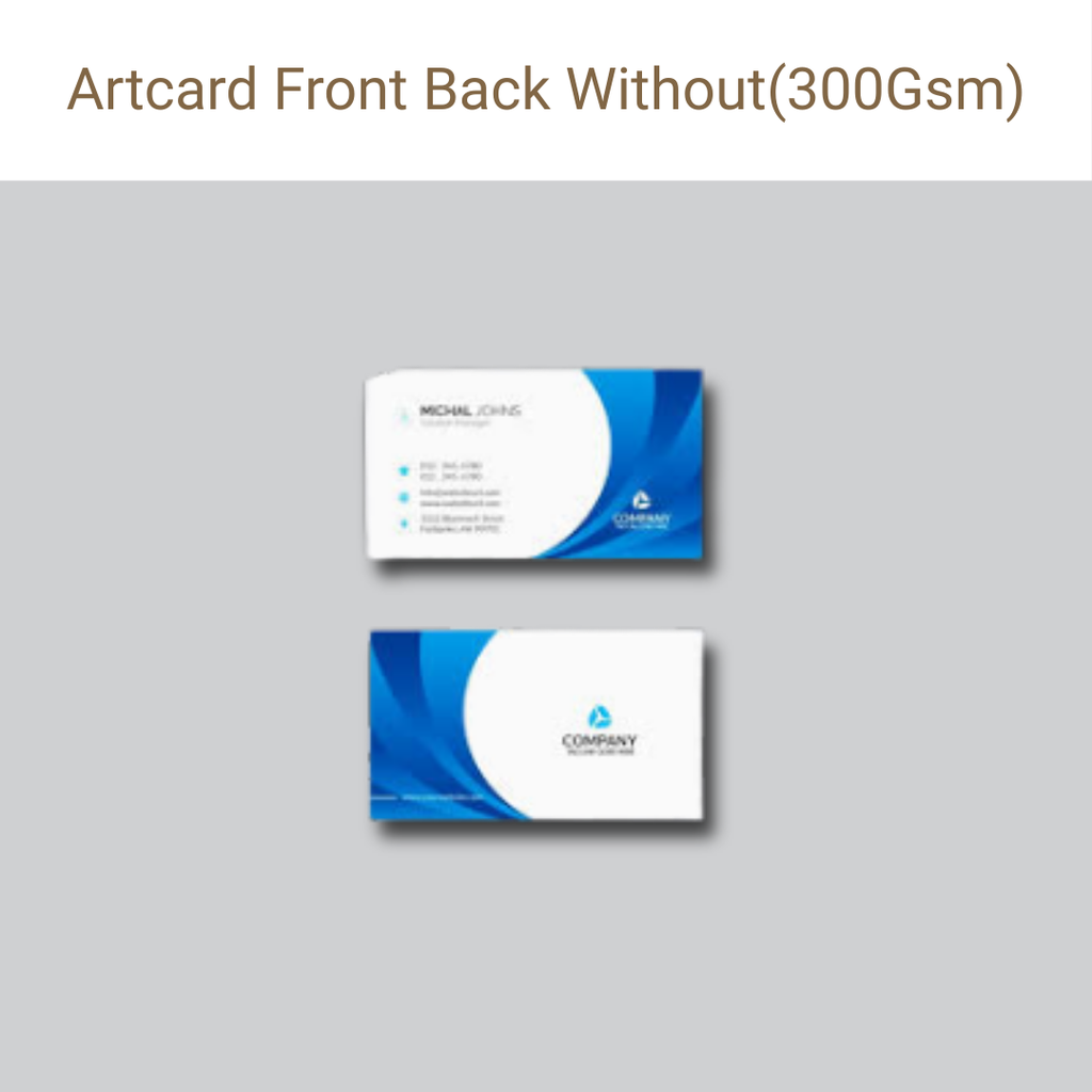 Art Card 300 Gsm Front & Back Print Without Lamination Multi Colour Visiting Card 1000 Pcs