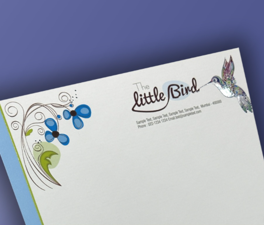 A4 Letterhead Alabaster UV Finish 100 Gsm Single Side Multi Colour Print