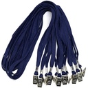 ID Card Flat Lanyard 14mm With Clip Navy Blue Colour / I Card Dori (Pack Of 100)