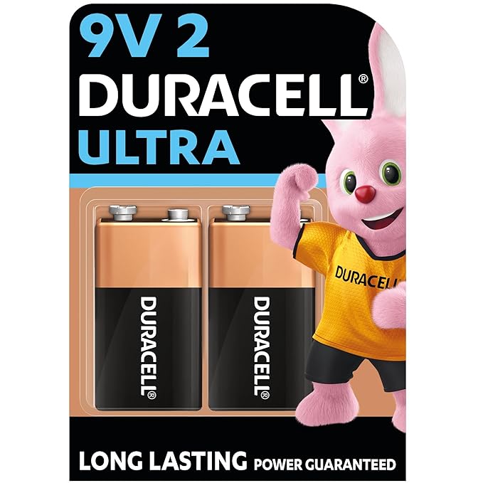 Duracell 9 Volts Alkaline Battery (Pack Of 2)
