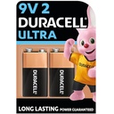 Duracell 9 Volts Alkaline Battery (Pack Of 2)