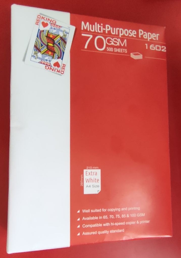 Redking Copier Paper A4 70 Gsm White Colour
