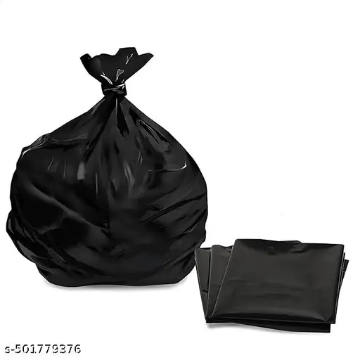 Black Plastic Garbage Bag Size 40x50 Inch (Pack Of 1 Kg) Dustbin Waste Bag